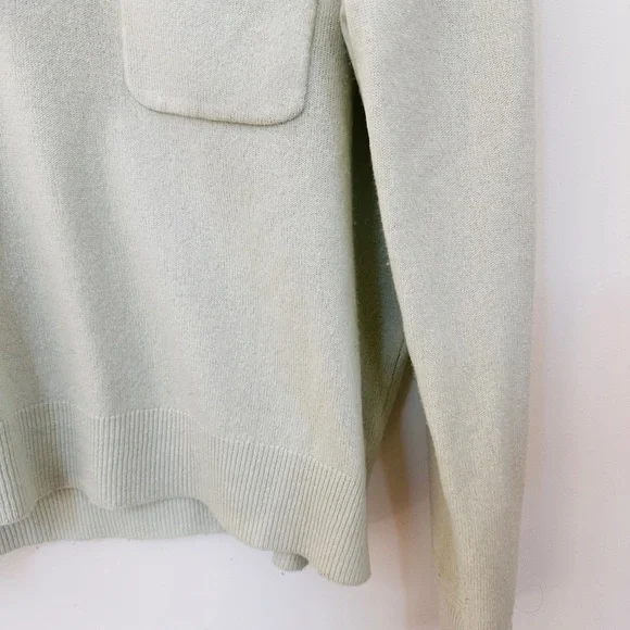 J. Crew Mint Green polo cashmere Sweater - Picture 3 of 4